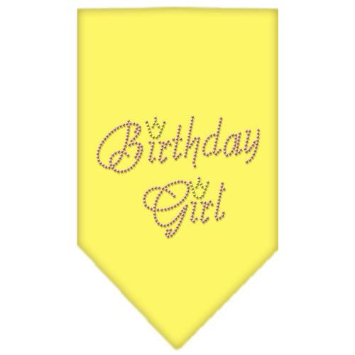 Birthday Girl Rhinestone Bandana Yellow Large