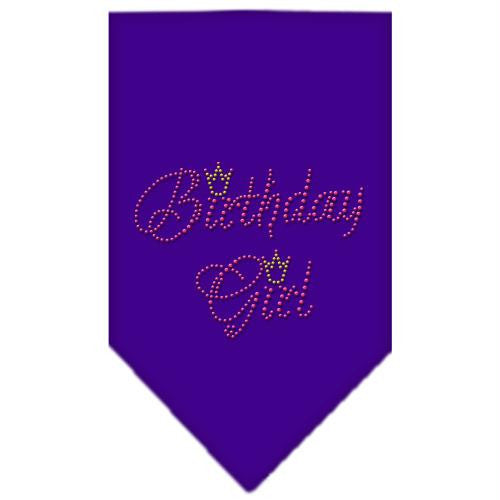 Birthday Girl Rhinestone Bandana Purple Small