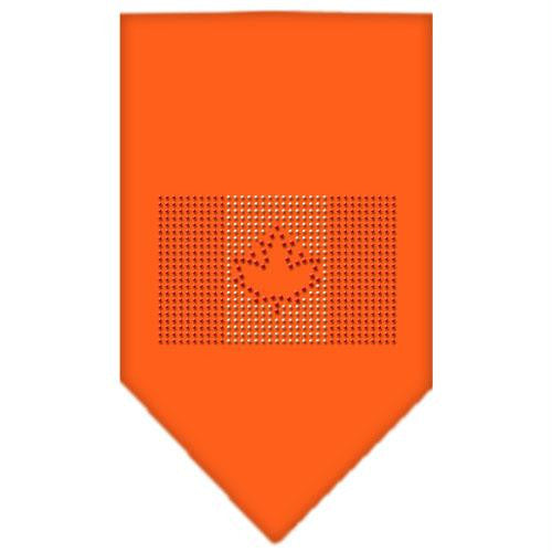 Canadian Flag Rhinestone Bandana Orange Large