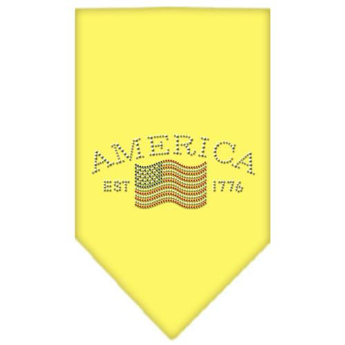 Classic American Rhinestone Bandana Yellow Small