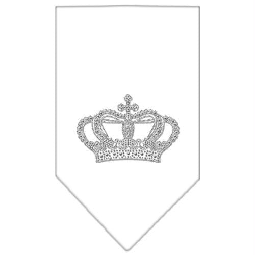 Crown Rhinestone Bandana White Small