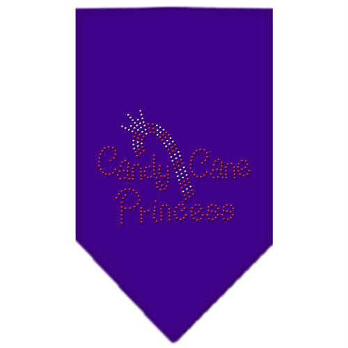 Candy Cane Princess Rhinestone Bandana Purple Large