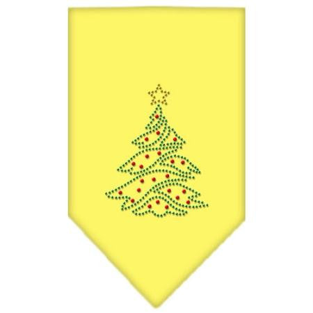 Christmas Tree Rhinestone Bandana Yellow Small