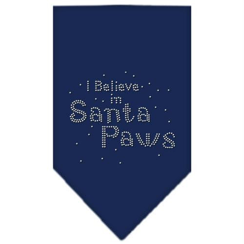 Santa Paws Rhinestone Bandana Navy Blue Small