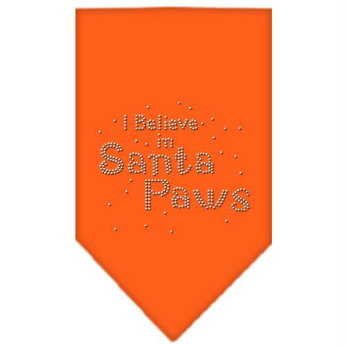 Santa Paws Rhinestone Bandana Orange Small