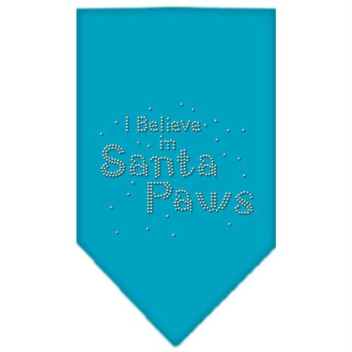 Santa Paws Rhinestone Bandana Turquoise Small