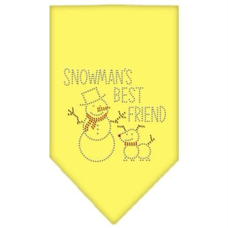 Snowman's Best Friend Rhinestone Bandana Yellow Large