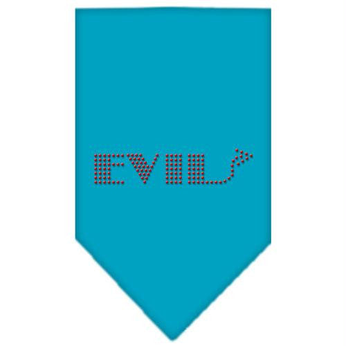 Evil Rhinestone Bandana Turquoise Large