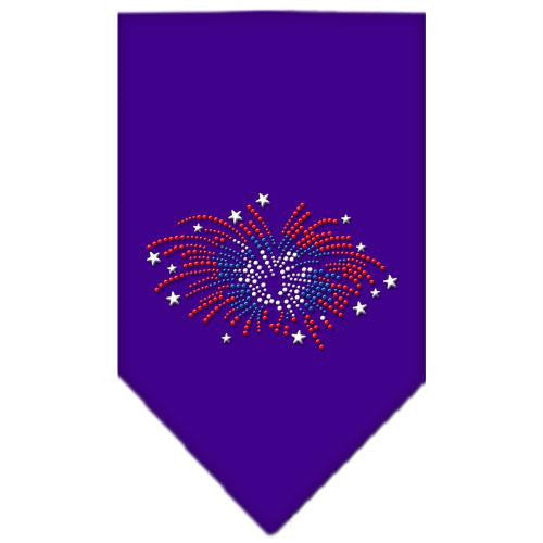 Fireworks Rhinestone Bandana Purple Large