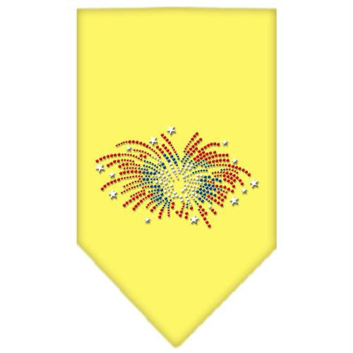 Fireworks Rhinestone Bandana Yellow Large