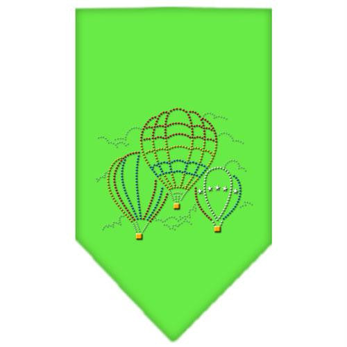 Hot Air Balloons Rhinestone Bandana Lime Green Small