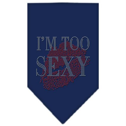 I'm Too Sexy Rhinestone Bandana Navy Blue large