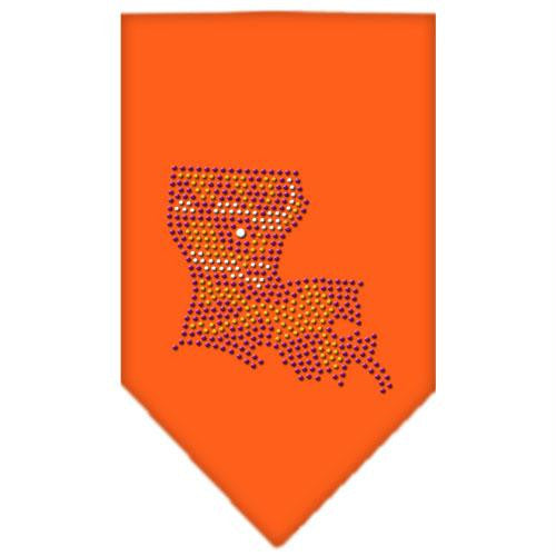 Louisiana Rhinestone Bandana Orange Large
