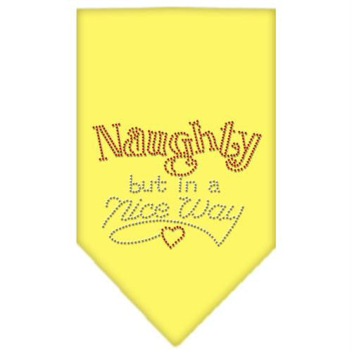 Naughty but in a Nice Way Rhinestone Bandana Yellow Small