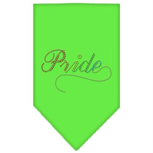 Pride Rhinestone Bandana Lime Green Large