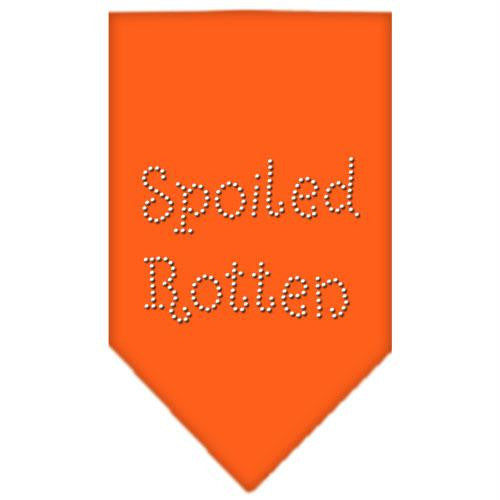 Spoiled Rotten Rhinestone Bandana Orange Small