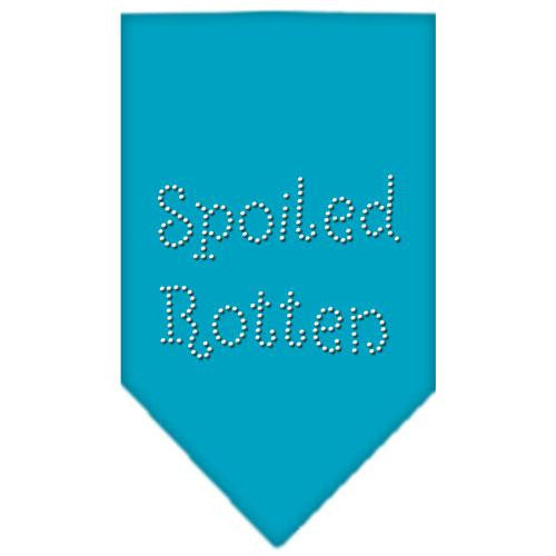 Spoiled Rotten Rhinestone Bandana Turquoise Small