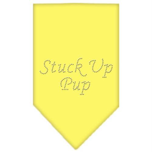 Stuck Up Pup Rhinestone Bandana Yellow Large