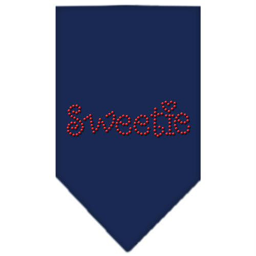 Sweetie Rhinestone Bandana Navy Blue Small