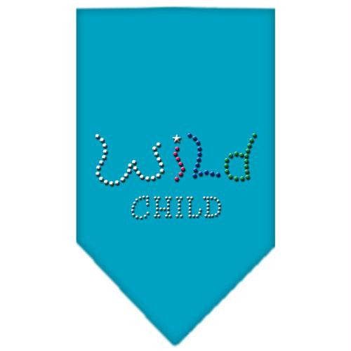 Wild Child Rhinestone Bandana Turquoise Small