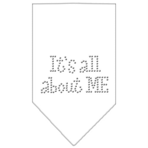 Its All About Me Rhinestone Bandana White Small