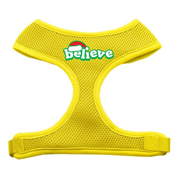 Believe Screen Print Soft Mesh Harnesses  Yellow Large