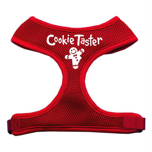 Cookie Taster Screen Print Soft Mesh Harness Red Small