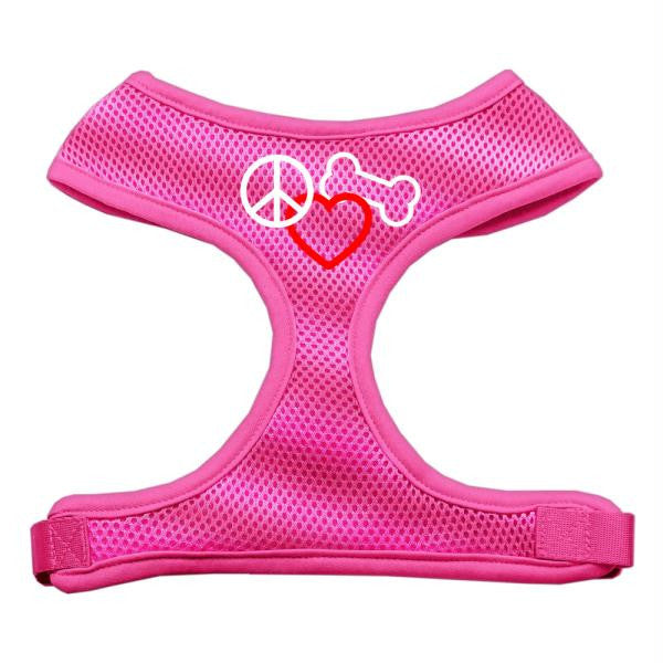 Peace, Love, Bone Design Soft Mesh Harnesses Pink Large – Taylors Outlet