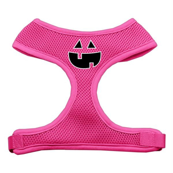 Pumpkin Face Design Soft Mesh Harnesses Pink Large