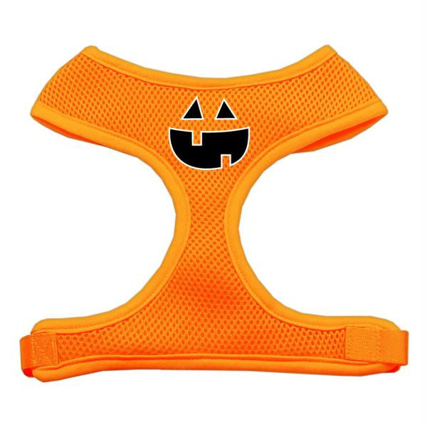 Pumpkin Face Design Soft Mesh Harnesses Orange Small