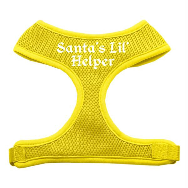 Santa's Lil Helper Screen Print Soft Mesh Harness Yellow Extra Large