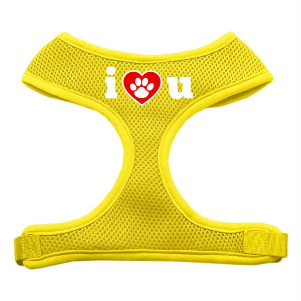 I Love U Soft Mesh Harnesses Yellow Extra Large