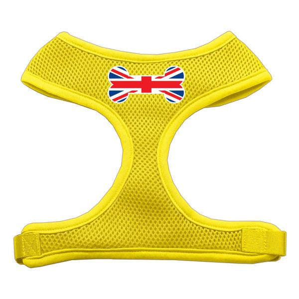 Bone Flag UK Screen Print Soft Mesh Harness Yellow Extra Large