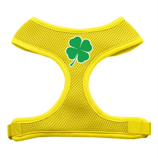 Shamrock Screen Print Soft Mesh Harness Yellow Small