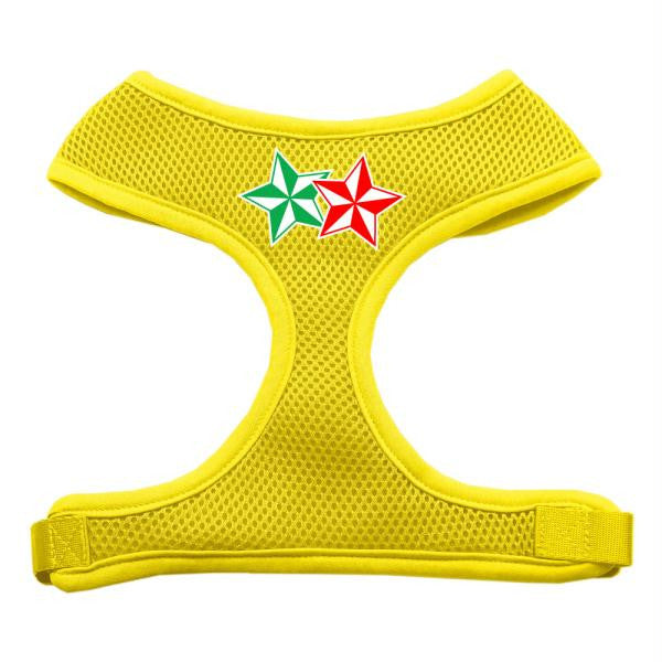 Double Holiday Star Screen Print Mesh Harness Yellow Large