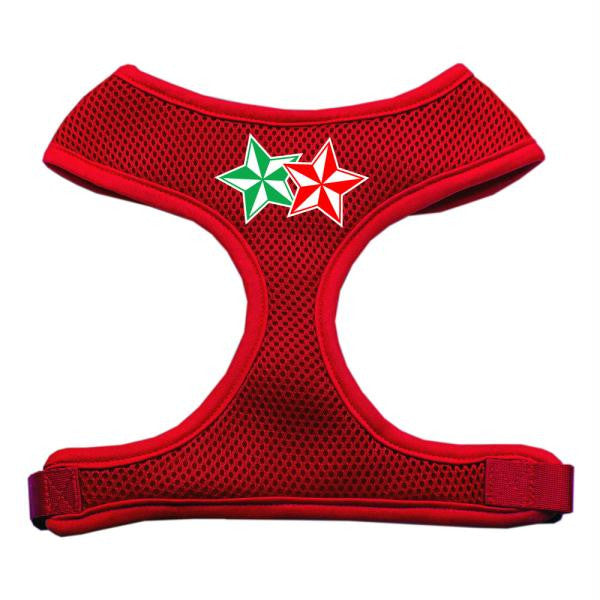 Double Holiday Star Screen Print Mesh Harness Red Medium