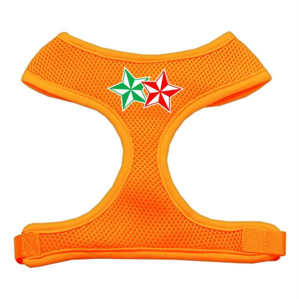 Double Holiday Star Screen Print Mesh Harness Orange Small