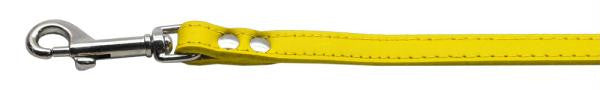 Fashionable Leather Leash Yellow 3-4'' Wide