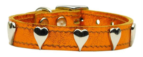 Metallic Heart Leather Metallic Orange 14