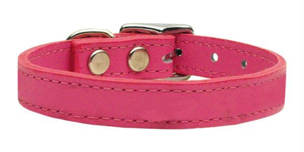 Plain Leather Collars Pink 10