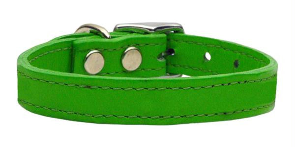 Plain Leather Collars Emerald Green 14