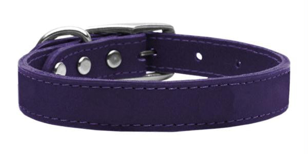 Plain Leather Collars Purple 16