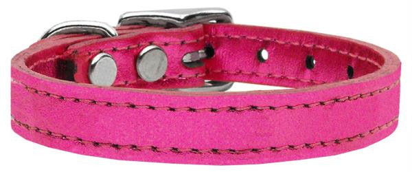 Plain Metallic Leather Metallic Pink 10