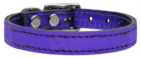 Plain Metallic Leather Metallic Purple 10