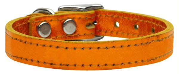 Plain Metallic Leather Metallic Orange 14