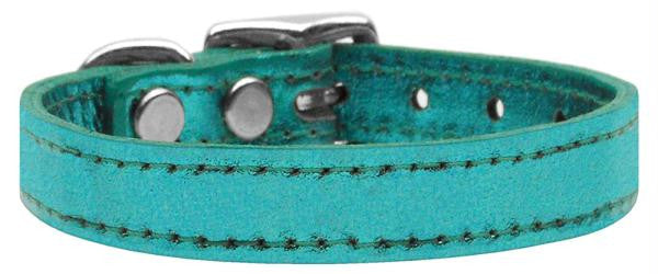 Plain Metallic Leather Metallic Turquoise 16