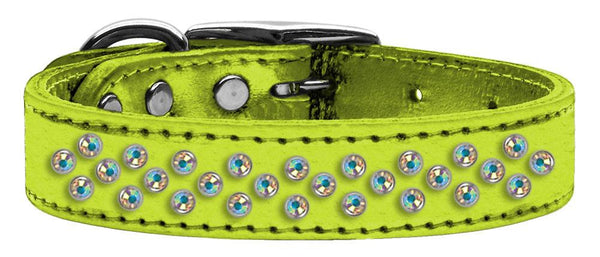 Sprinkles AB Crystal Metallic Leather Lime Green 16